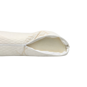 Guanciale Cervicale in Memory Foam con Federa Rame– Cuscino Sfoderabile Sostegno Ergonomico per Collo e Cervicale