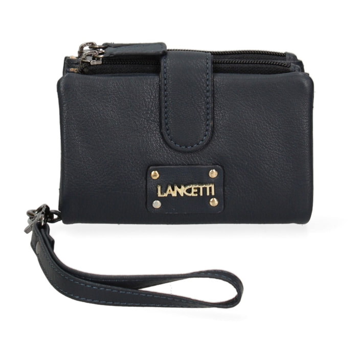 Portafoglio donna in vera pelle - Modello False - Casual - 13.5 x 10.0 x 3.0 cm
