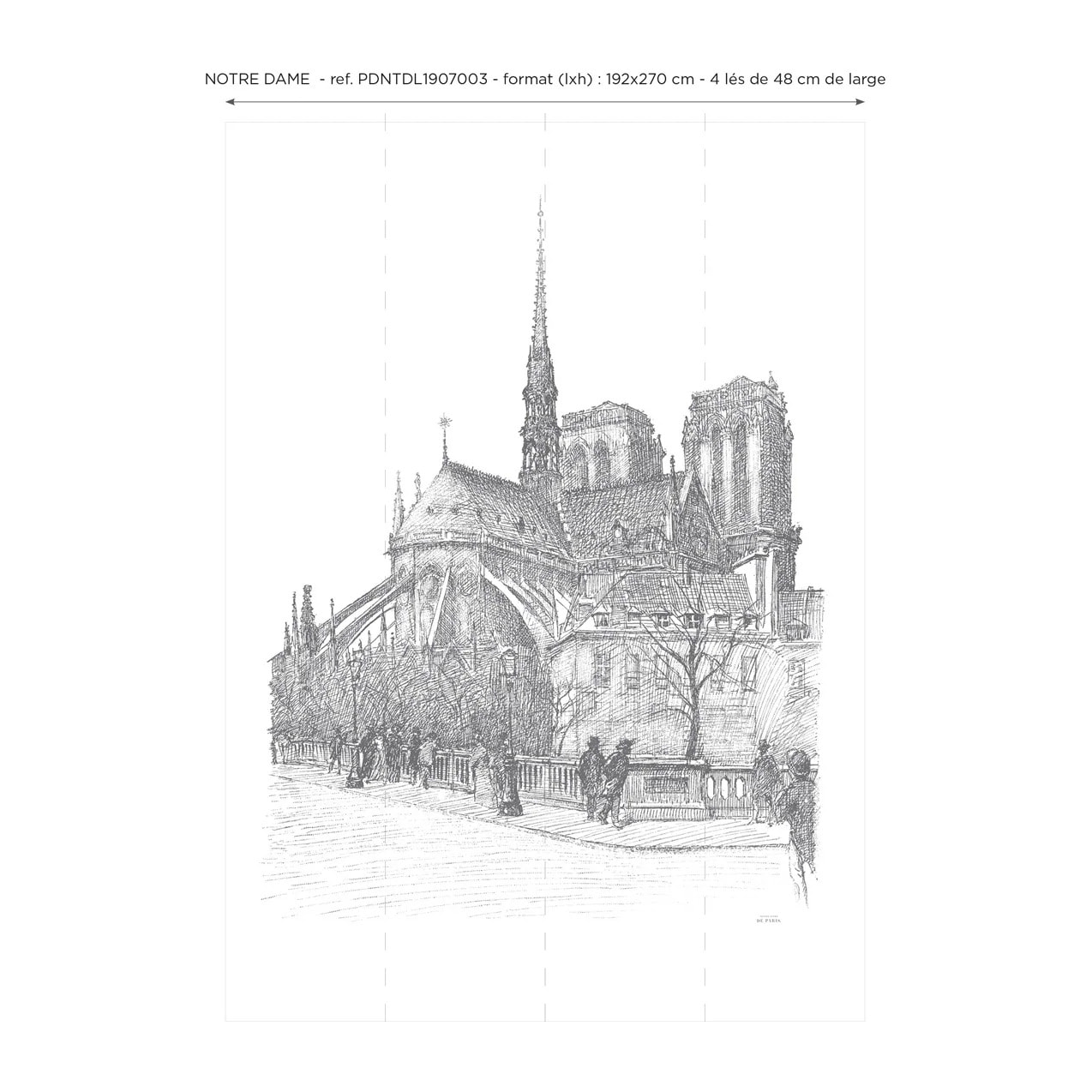 Papier peint panoramique Notre Dame