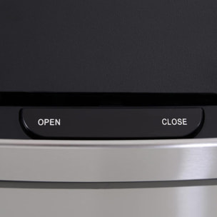 Well home papelera de reciclaje 67l (42l+25l), cubo de basura con 2 compartimentos, apertura automática con sensor, en acero inoxidable, cromado