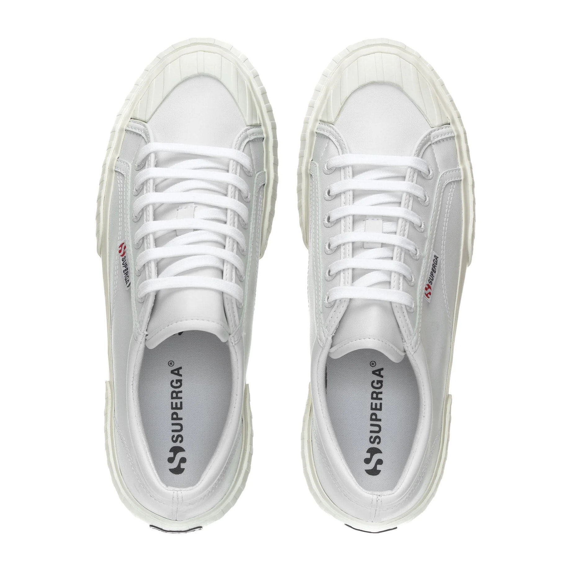 Superga - Sneakers Donna Bianco - 2631 STRIPE PLATFORM VEGAN MATERIAL