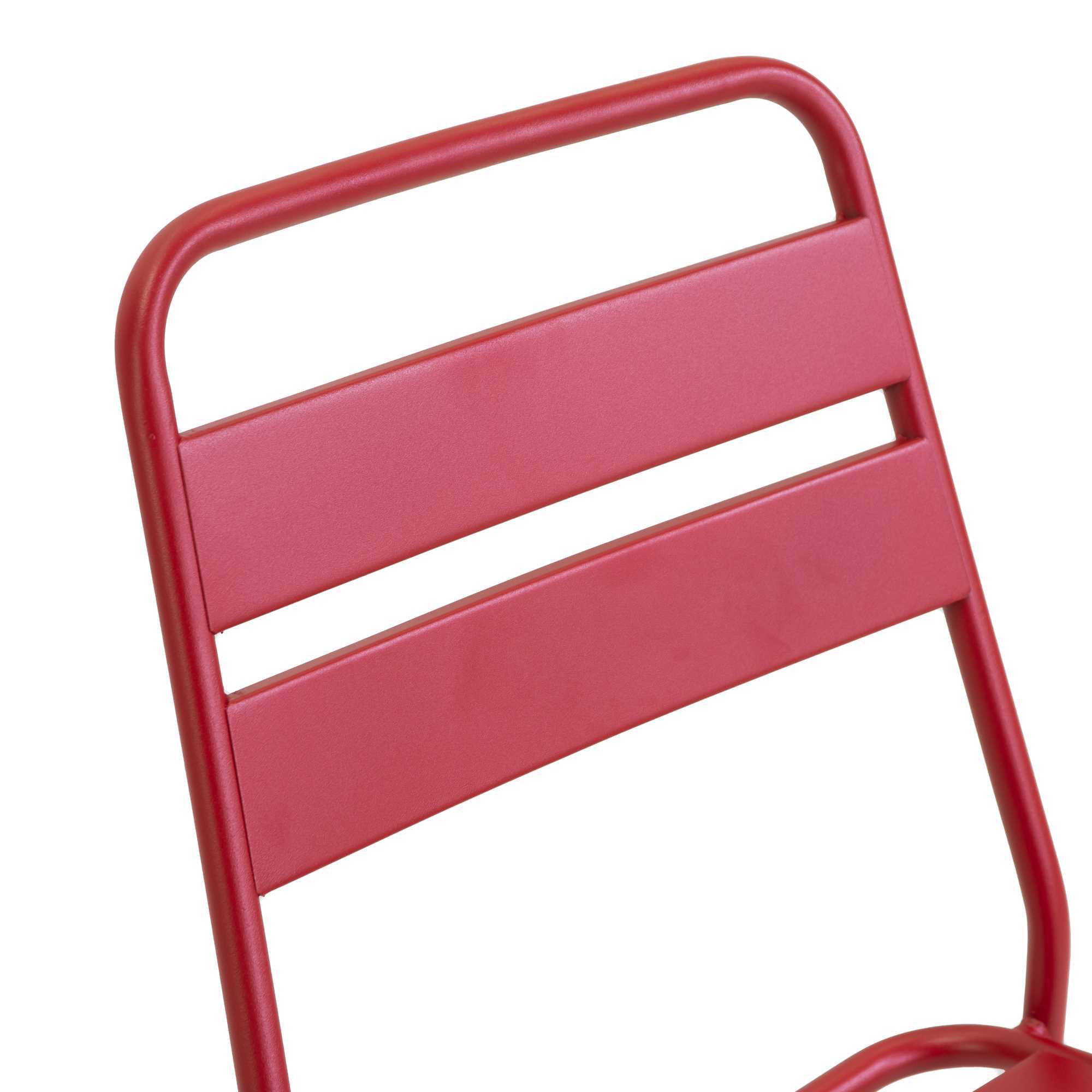Sedia Rovigo Vacchetti in metallo rosso cm50x54h42/87