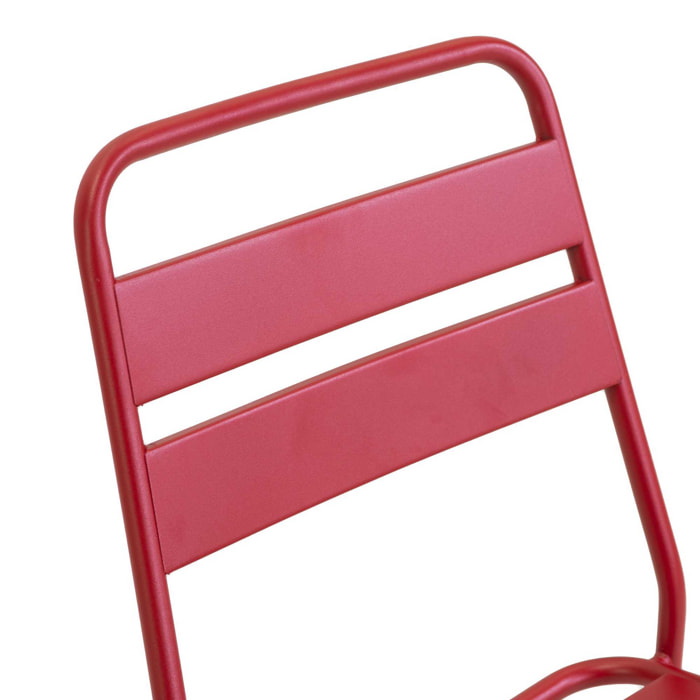 Sedia Rovigo Vacchetti in metallo rosso cm50x54h42/87