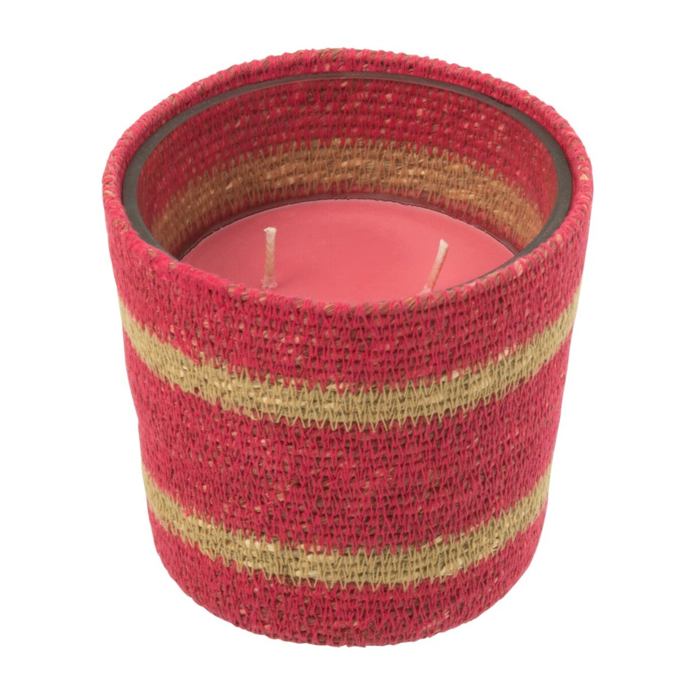 J-Line bougie parfumée Panier - Tender Rose - rose - small - 45H