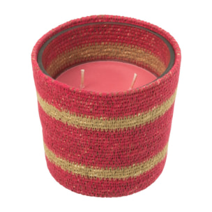 J-Line bougie parfumée Panier - Tender Rose - rose - small - 45H
