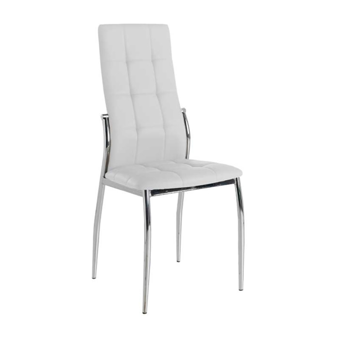 Set de 4 sillas – Polipiel y metal cromado