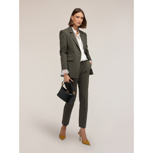 Motivi - Pantaloni slim fit in punto milano - Verde militare