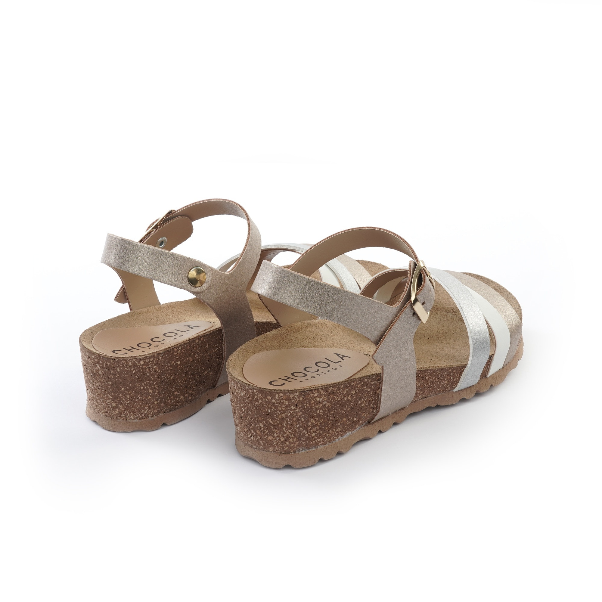 SANDALO BIO ZEPPA FASCE INCROCIATE BIANCO