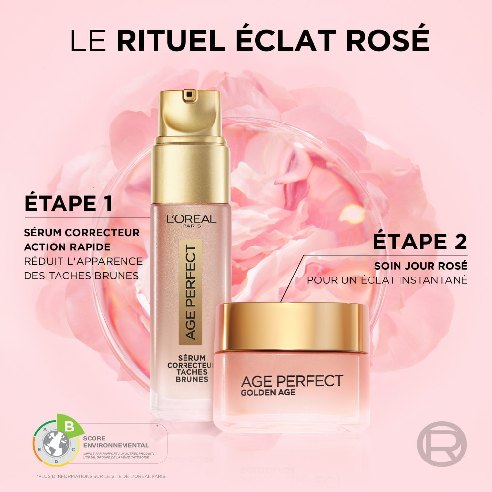 L'Oréal Paris Age Perfect Golden Age Sérum Correcteur Taches Brunes 30ml, L'Oréal Paris Age Perfect Golden Age Soin Jour Rosé Re