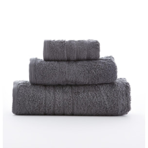 Set de 3 serviettes en coton 700 gr/m2 couleur Gris