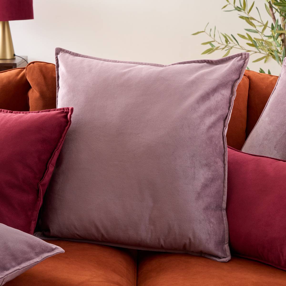 Coussin Lilou violet clair 55x55cm