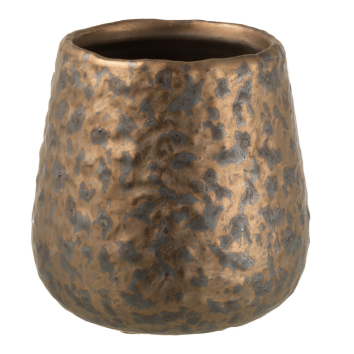 J-Line cache-pot Tachés Rond - céramique - cuivre - small - 2 pièces - Ø 12 cm