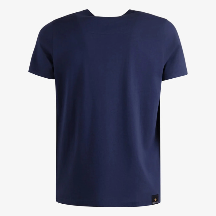T-shirt Folgore blu in cotone uomo