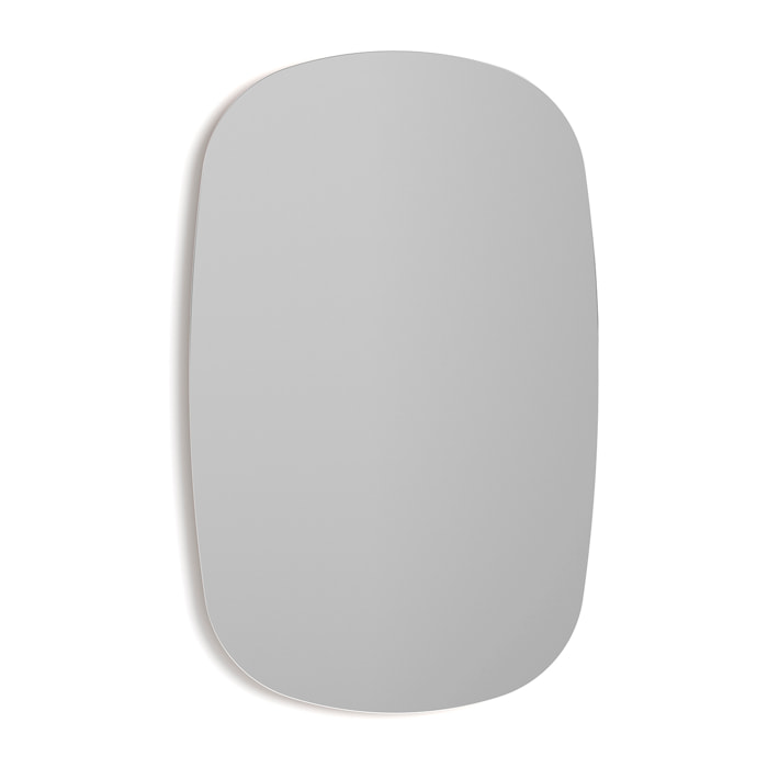 Espejo ovalado Eclipse aglomerado nogal claro 65x40x2 cm