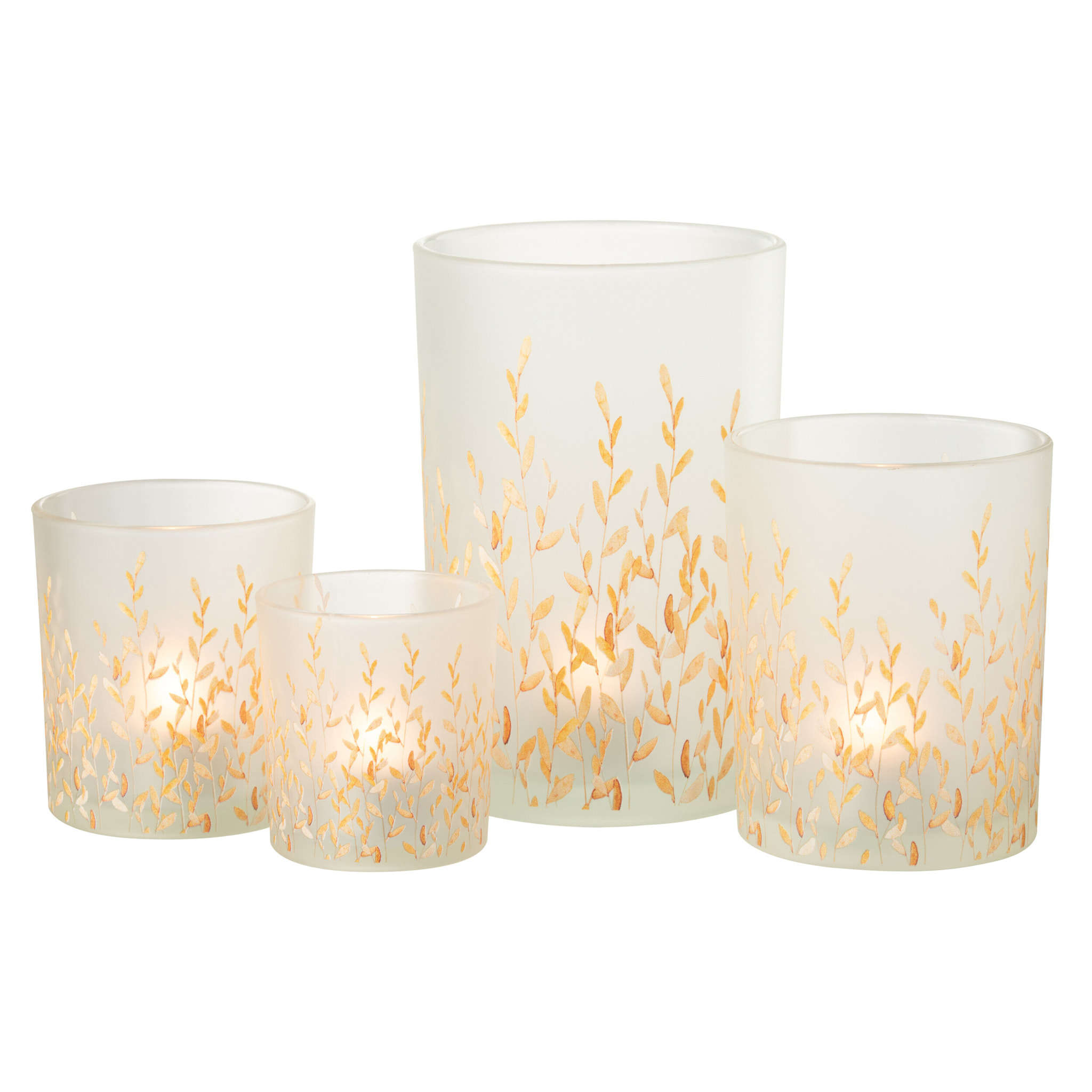 J-Line photophore Sally - verre - orange/transparent - large