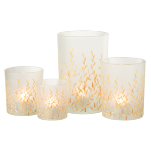 J-Line photophore Sally - verre - orange/transparent - large