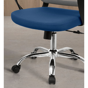 Silla de estudio Mylo gris y azul 110x60x61 cm