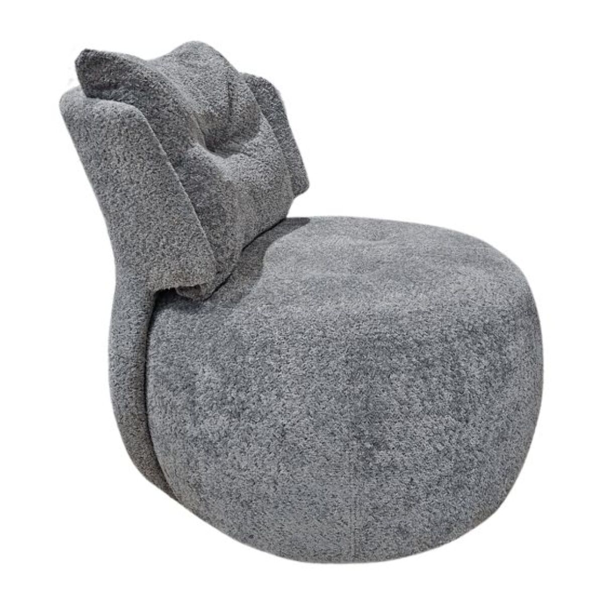Fauteuil pivotant 360° en tissu bouclette - ORIGANO
