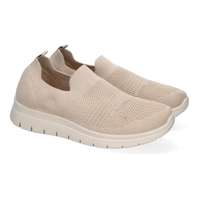 Zapatilla Plana Comoda para Mujer, Material Elastico, Sin Cierre, Slip On