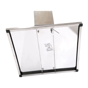 Cheminée à l'éthanol au sol en acier noir et flamme réglable