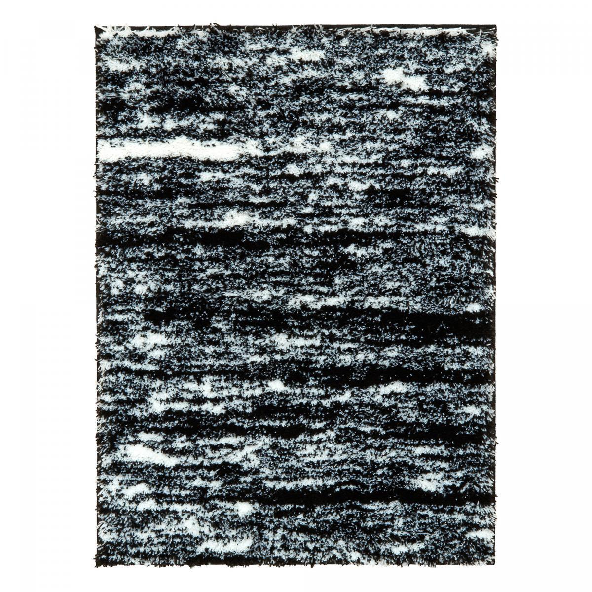 Tapis shaggy tissé motif faux uni HESO