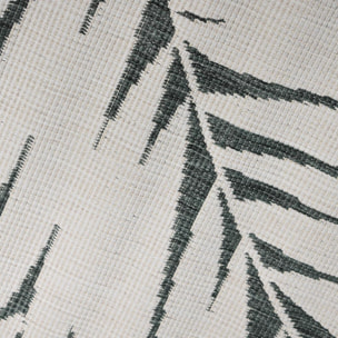 Tapis d'extérieur reversible Kunu motif floral vert et blanc