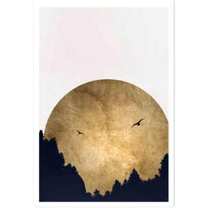 Poster crepuscule doré Affiche seule