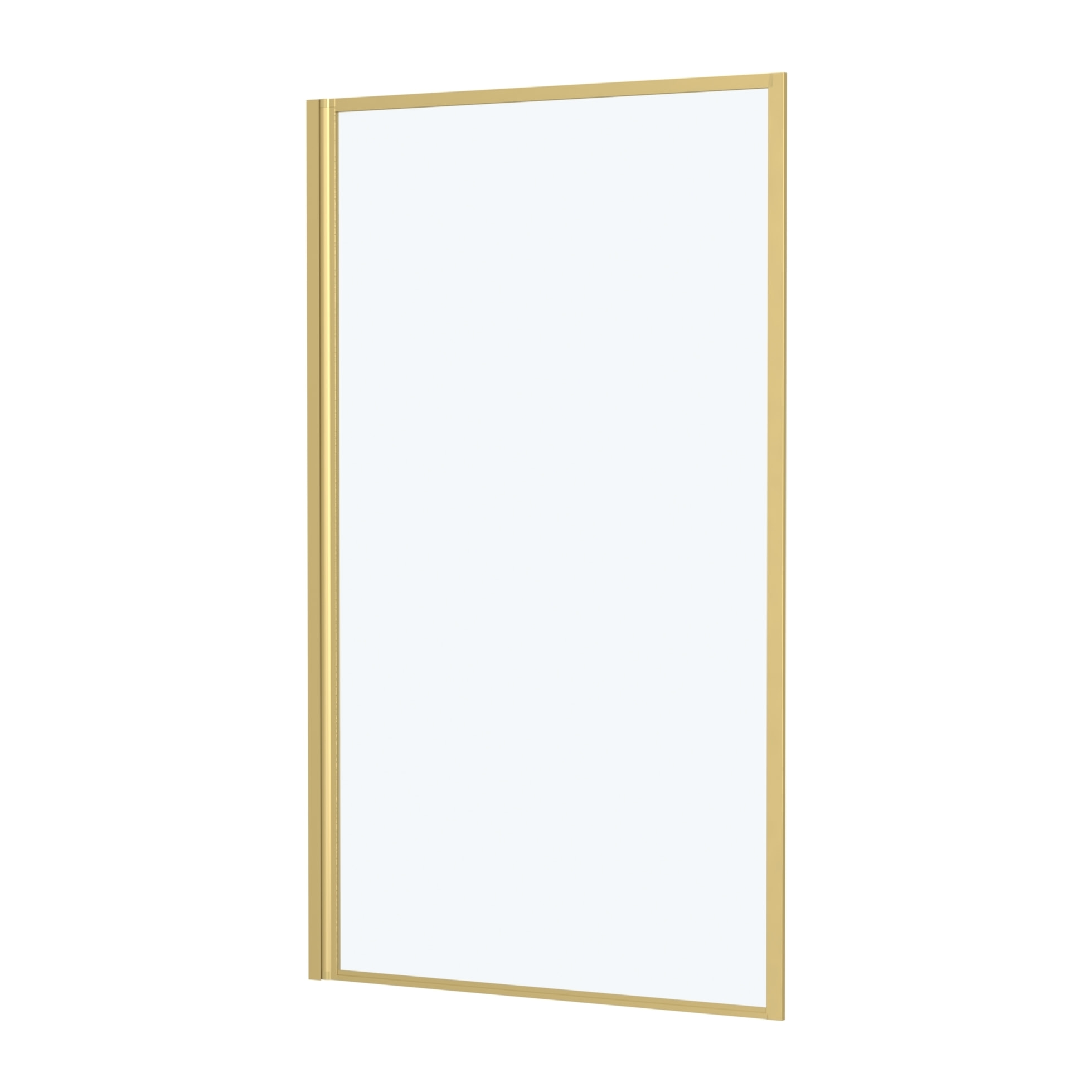 Pare baignoire rabattable 75x130cm - Finition Or Doré Brossé - GOLDY CONTOURING SCREEN