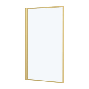 Pare baignoire rabattable 75x130cm - Finition Or Doré Brossé - GOLDY CONTOURING SCREEN