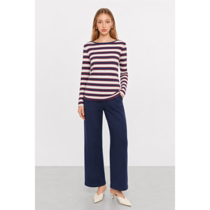 Kocca - T-shirt da donna a righe con maniche lunghe in viscosa Donna