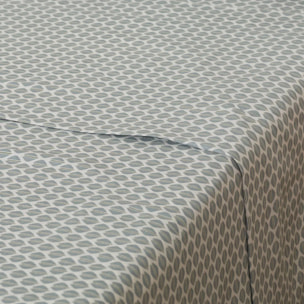Set di lenzuola in cotone percalle dune blu indaco