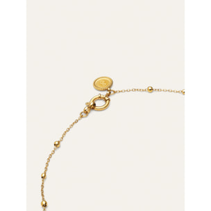 Collana Long Dots Acciao Placcato Oro