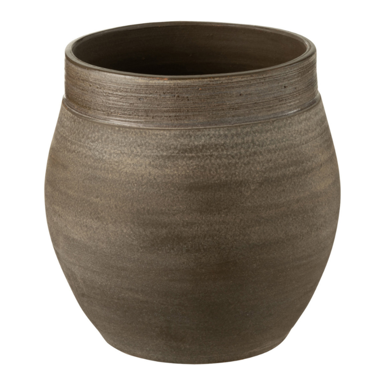 J-Line cache-pot Gio - céramique - marron - medium - Ø 25 cm