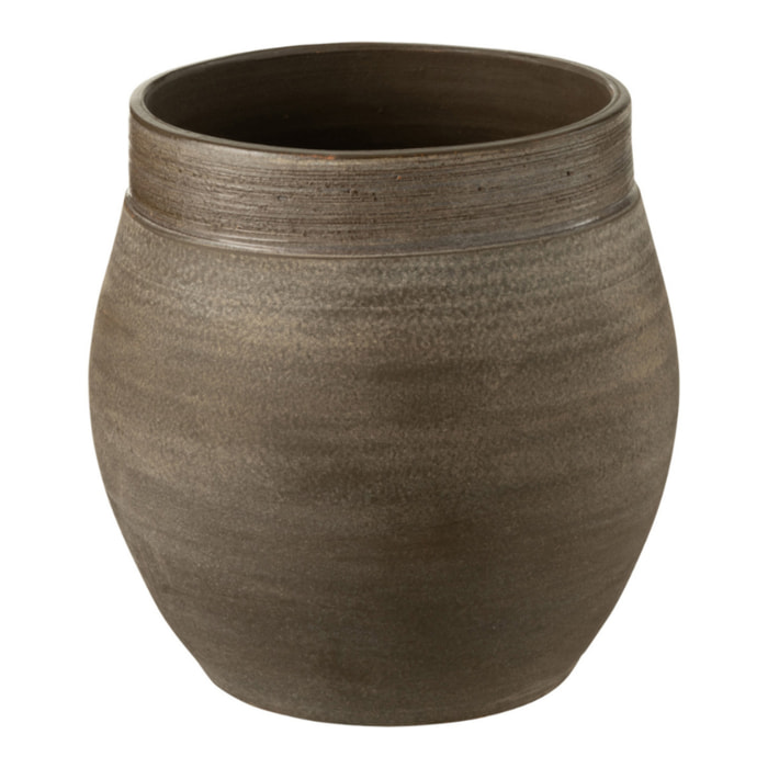 J-Line cache-pot Gio - céramique - marron - medium - Ø 25 cm