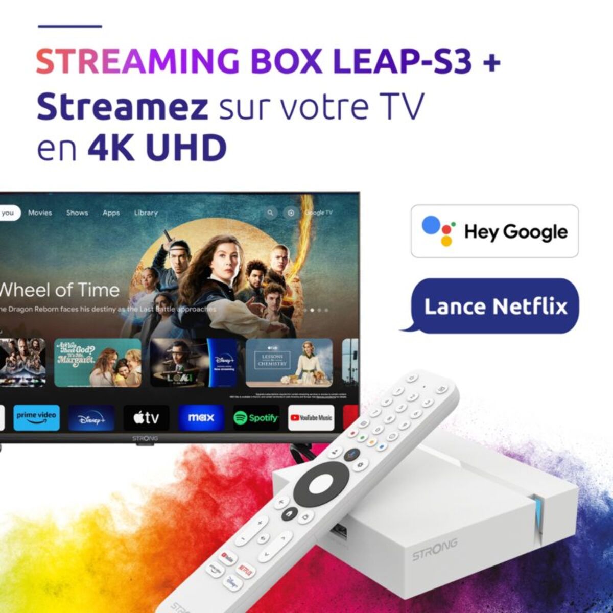Passerelle multimédia STRONG LEAP-S3+ V2 Box Google TV 4K Chromecast