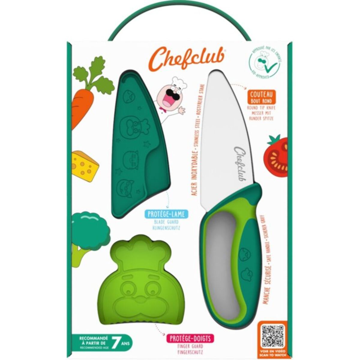 Couteau chef CHEFCLUB du chef Chefclub Kids Vert