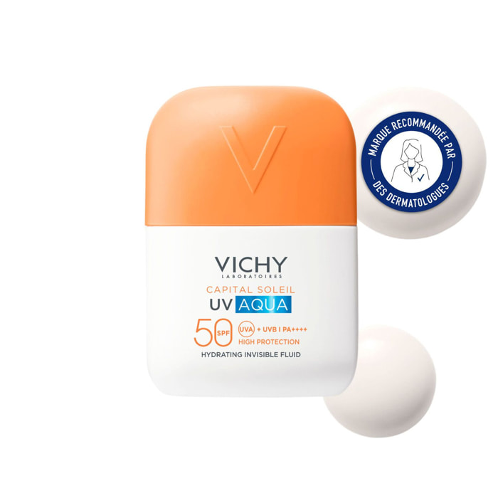 Capital Soleil UV-Aqua SPF50 - Fluide visage Invisible Hydratant