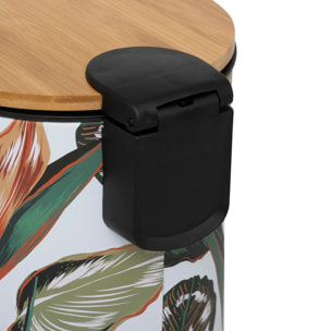 Poubelle métal soft close 3L "Palawan" multicolore