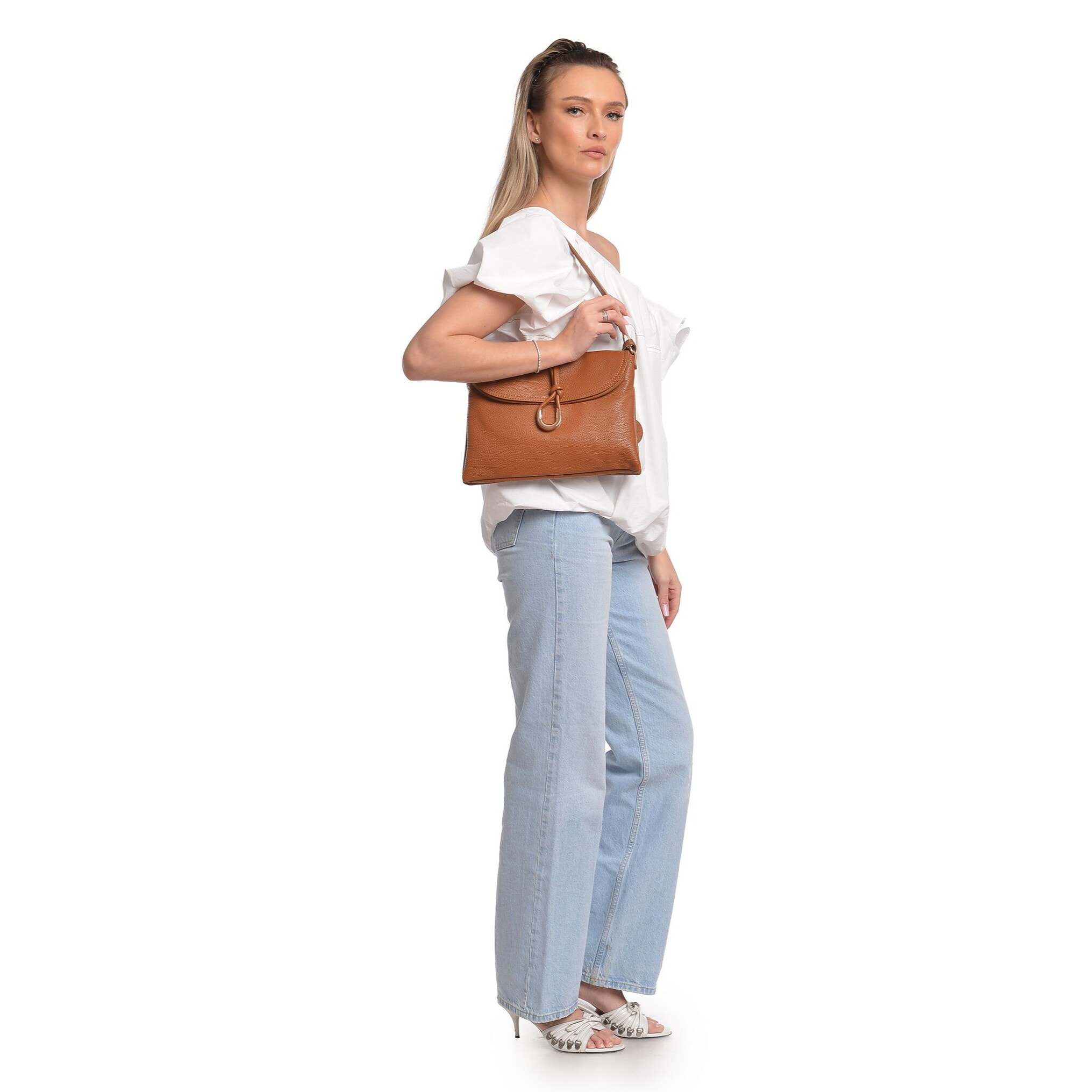 Borsa a mano Anna Luchini Cammello