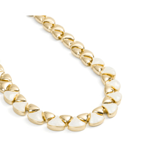 Collar de Madreperla Blanca acabado en oro amarillo de 18k