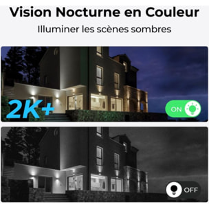 Caméra de surveillance REOLINK G430 Blanche + panneau solaire