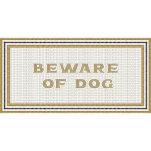 Alfombras vinílicas de Ceramiko - Mosaico romano "Beware of dog"