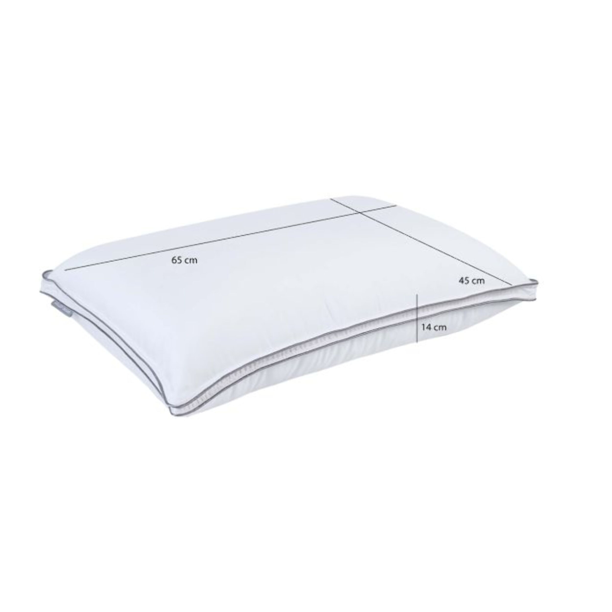 Oreiller ajustable 65 x 45 cm mousse à mémoire de forme et gel - TOUCH