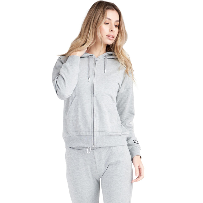 Chándal de mujer neón con capucha y cremallera