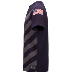 Camisetas y tops Kappa Hombre Mujer Ayba2 Flag Us