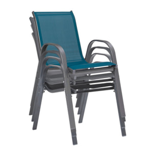 Chaises de jardin - Mix color - gris anthracite, gris clair, bleu, noir