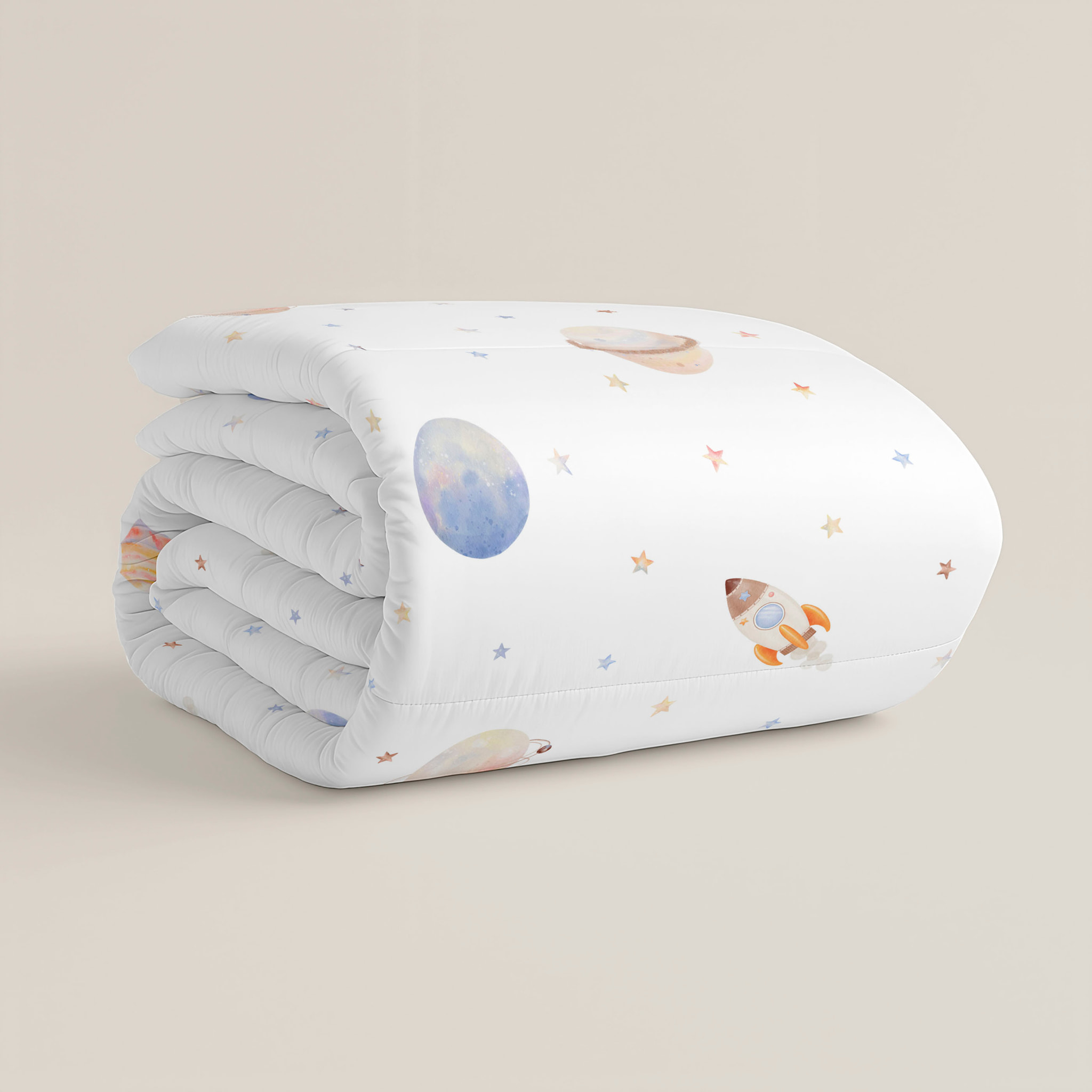 Cool Kids - Edredón Nórdico Estampado - Reversible - Infantil - 100% Algodón - 200 gr/m² con Tacto Pluma - Astro