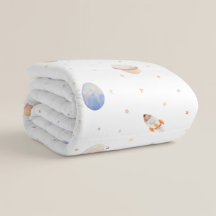 Cool Kids - Edredón Nórdico Estampado - Reversible - Infantil - 100% Algodón - 200 gr/m² con Tacto Pluma - Astro