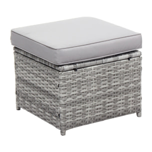 Salon de jardin 6 places gris - OMOA