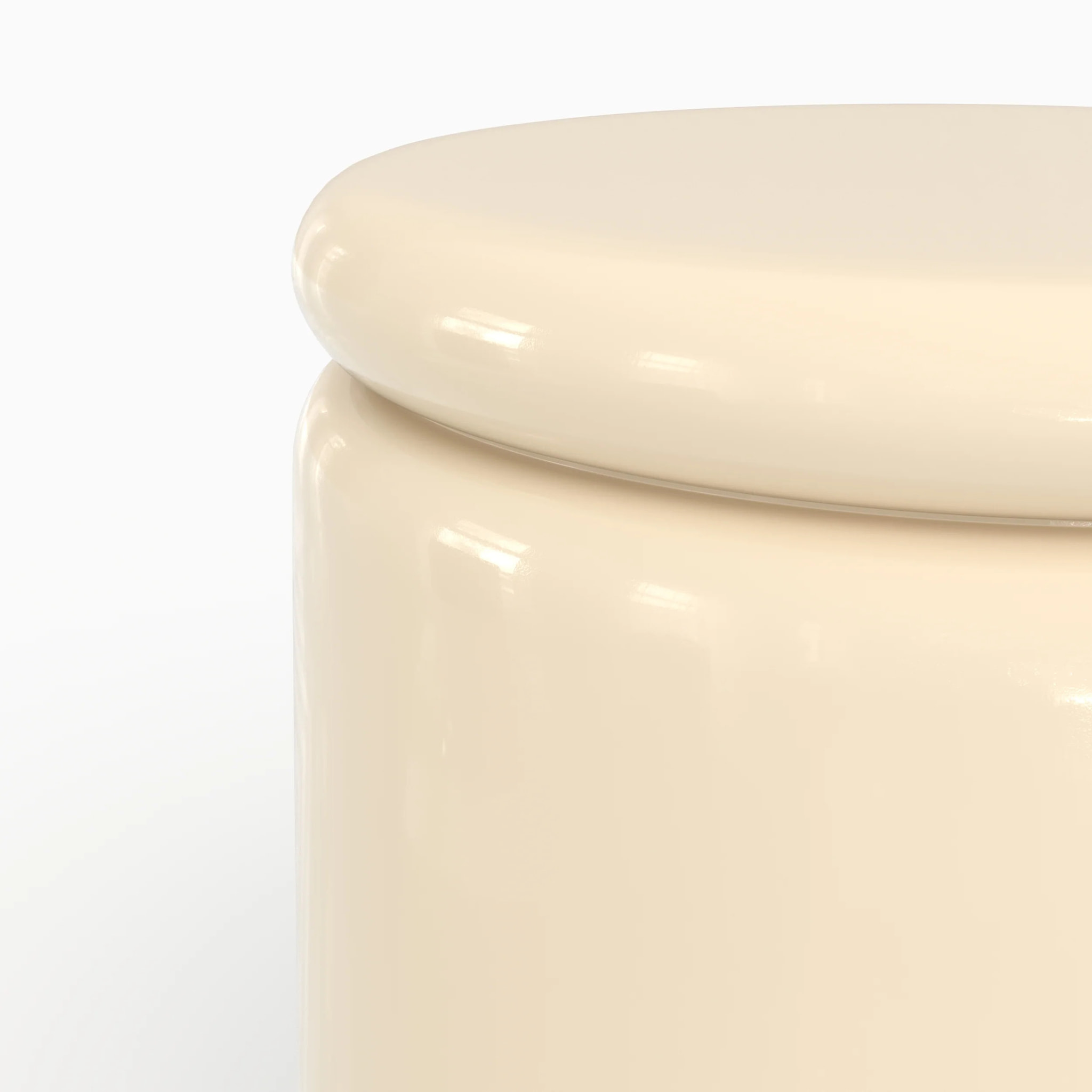 Table d'appoint laquée blanche en MDF, D40 cm - Oscar
